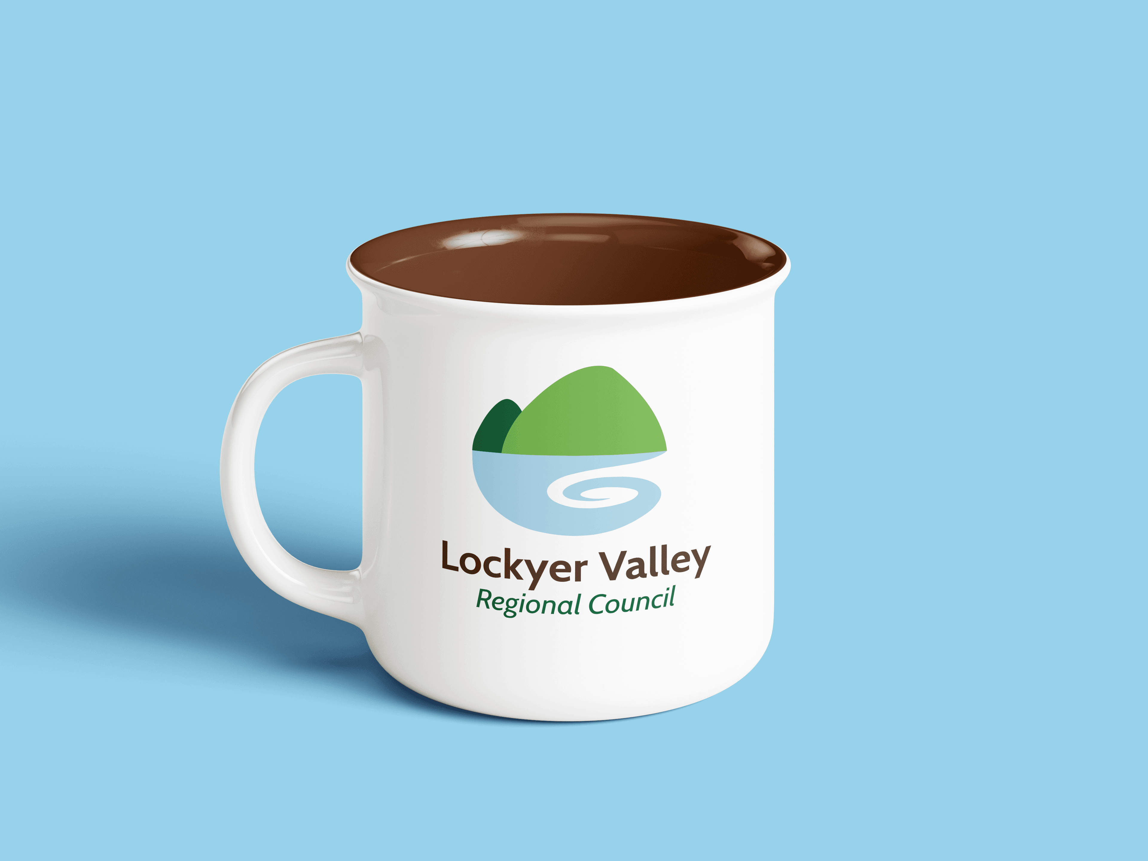A mockup of a lockyer valley regional council mug by Alyssa Beauclerc.