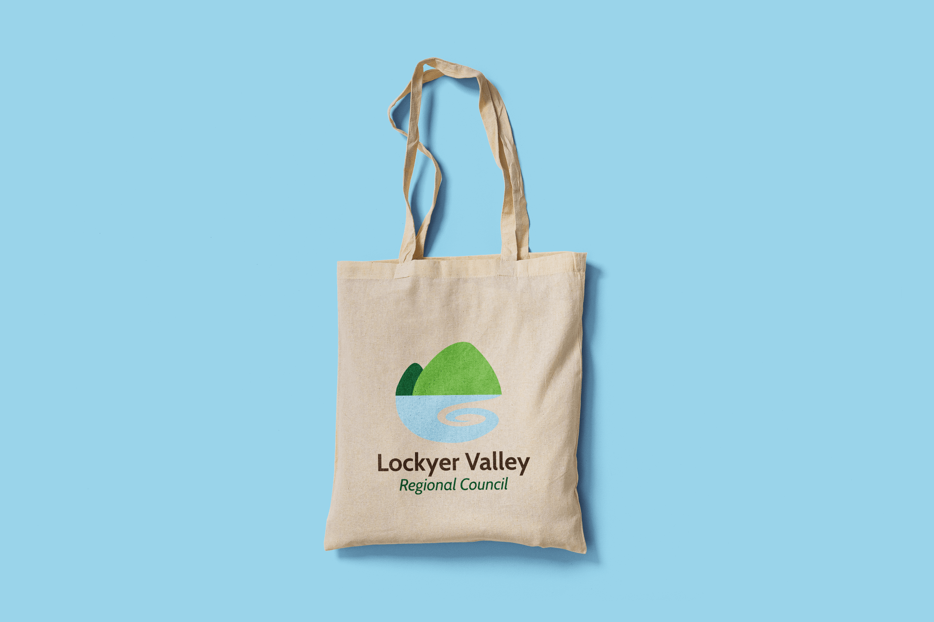 A mockup of a lockyer valley regional council tote bag by Alyssa Beauclerc.